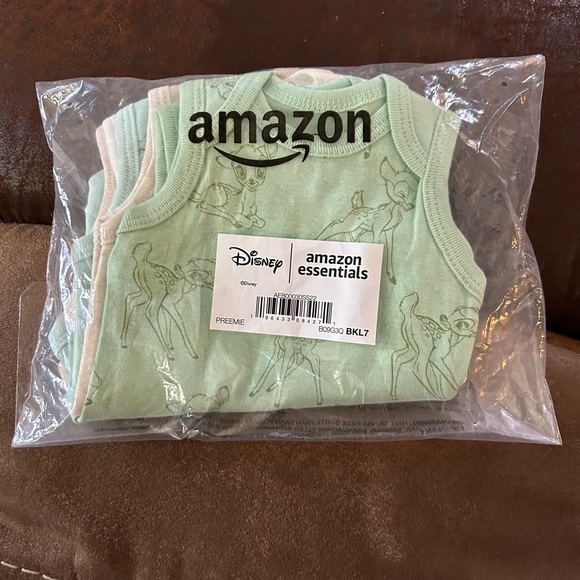 Amazon Disney Bambi🦌Nature Baby👶🏼Girls'👧🏻Sleeveless Onesies Sz Preemie - Picture 2 of 9